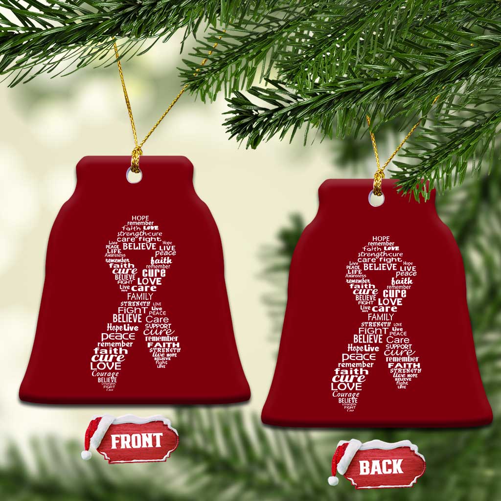 Inspirational Breast Cancer Awareness Ceramic Ornament Pink Ribbon Support TS02 Print Your Wear