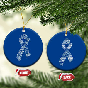Inspirational Breast Cancer Awareness Ceramic Ornament Pink Ribbon Support TS02 1pc Blue Print Your Wear
