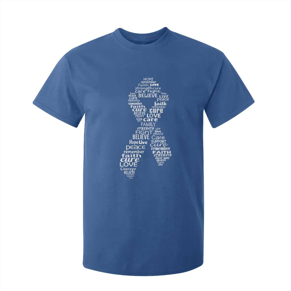 Inspirational Breast Cancer Awareness T Shirt For Kid Pink Ribbon Support TS02 Royal Blue Print Your Wear