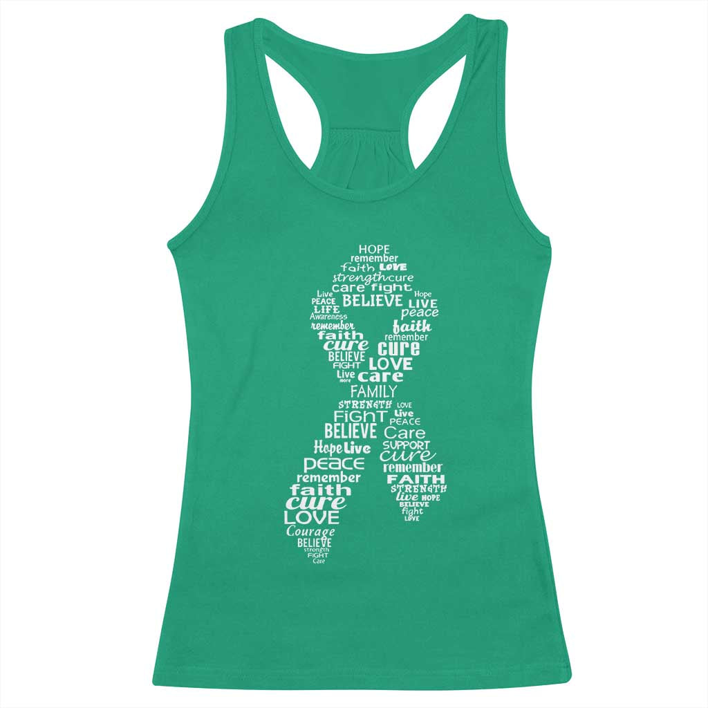 Inspirational Breast Cancer Awareness Racerback Tank Top Pink Ribbon Support TS02 Irish Green Print Your Wear