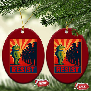 Frog Resist Ceramic Ornament Free Portland Oregon Poster Graphic Freedom Fighters TS02 Print Your Wear