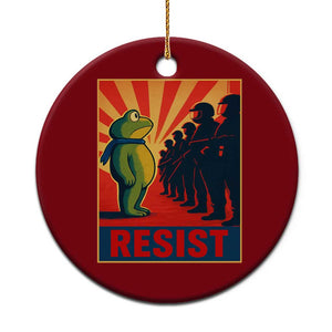 Frog Resist Ceramic Ornament Free Portland Oregon Poster Graphic Freedom Fighters TS02 1pc Red Print Your Wear
