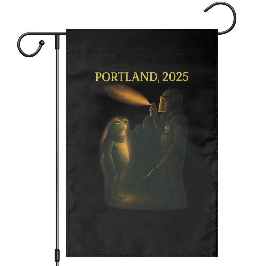 Resist Frog Political Poste Garden Flag Free Portland Vintage Protest Graphic TS02 Black Print Your Wear