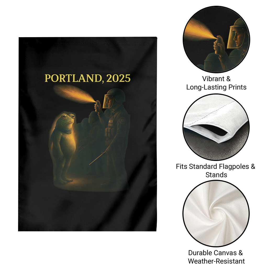 Resist Frog Political Poste Garden Flag Free Portland Vintage Protest Graphic TS02 Print Your Wear
