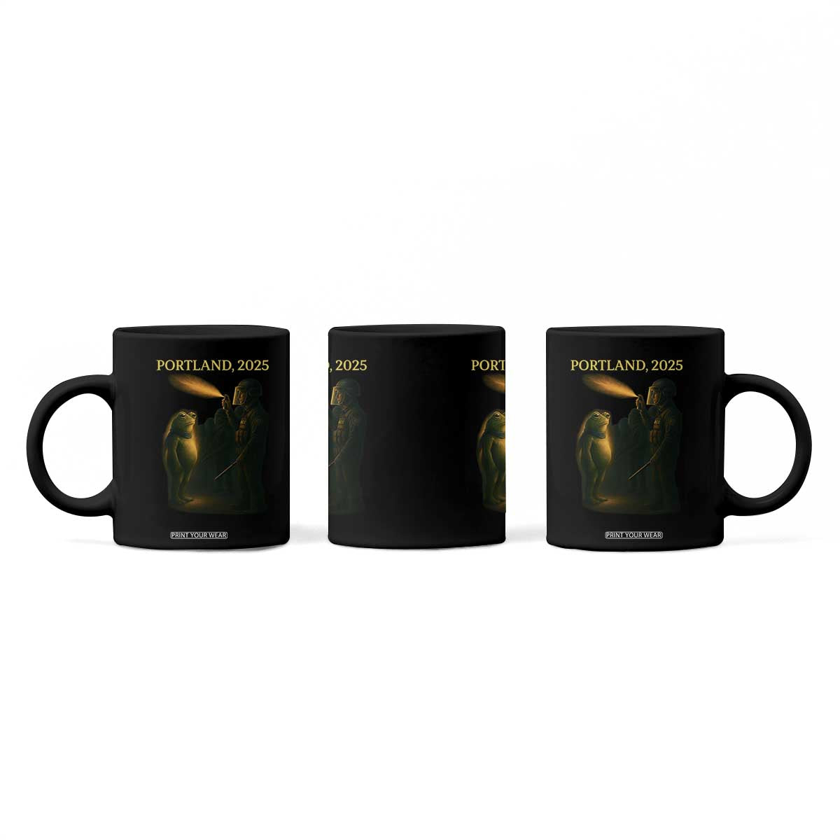 Resist Frog Political Poste Coffee Mug Free Portland Vintage Protest Graphic TS02 Print Your Wear
