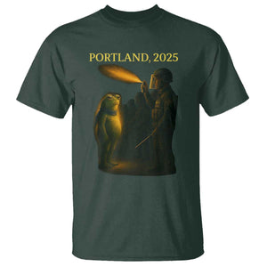 Resist Frog Political Poste T Shirt Free Portland Vintage Protest Graphic TS02 Dark Forest Green Print Your Wear