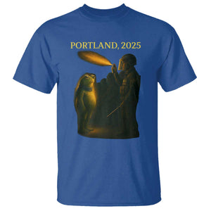 Resist Frog Political Poste T Shirt Free Portland Vintage Protest Graphic TS02 Royal Blue Print Your Wear