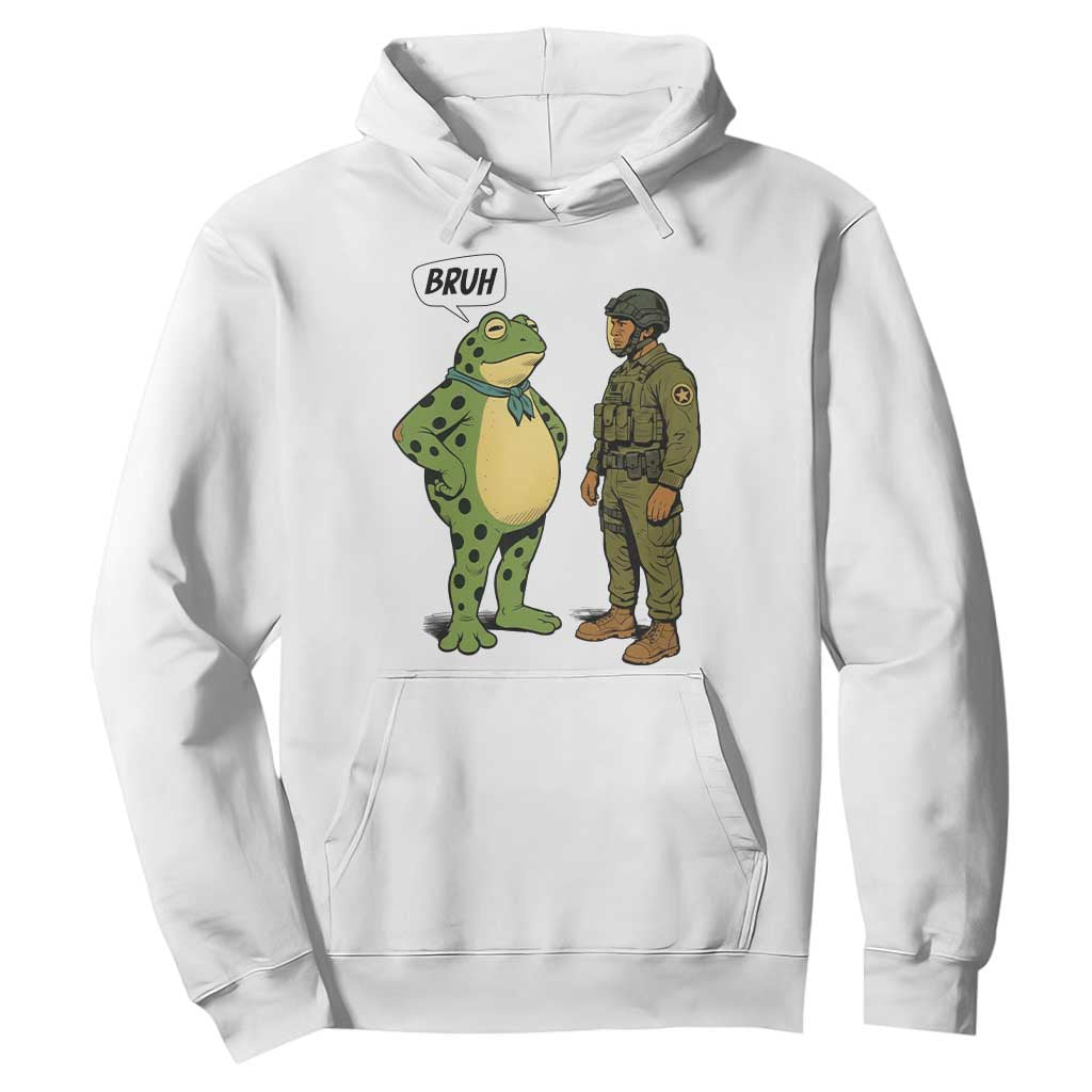 Funny Frog Bruh Resist Meme Hoodie Free Portland Oregon Political Satire TS02 White Print Your Wear