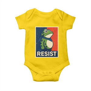 Portland 2025 Protest Baby Onesie Frog Resist Against Pepper Spray TS02 Daisy Print Your Wear