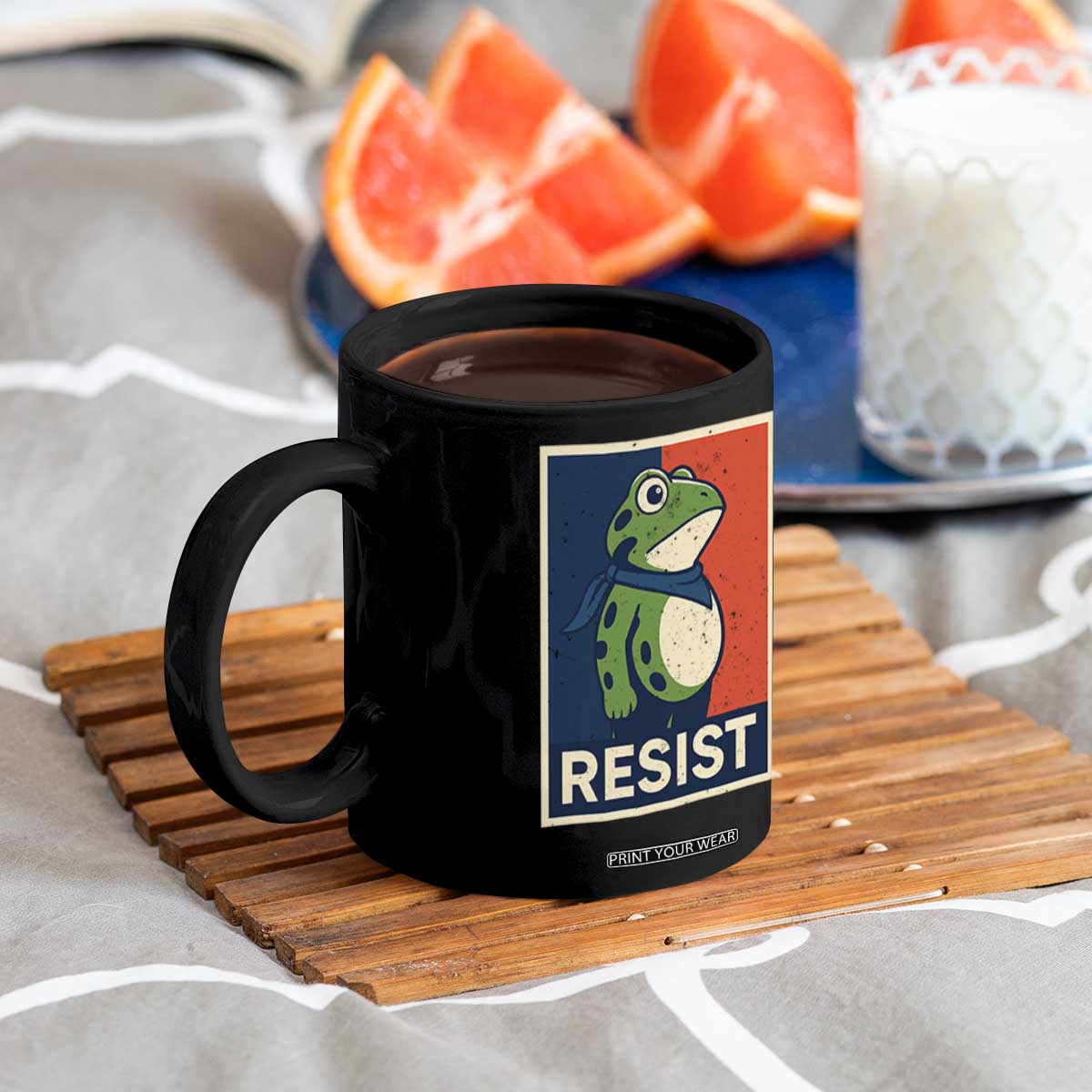 Portland 2025 Protest Coffee Mug Frog Resist Against Pepper Spray TS02 Print Your Wear