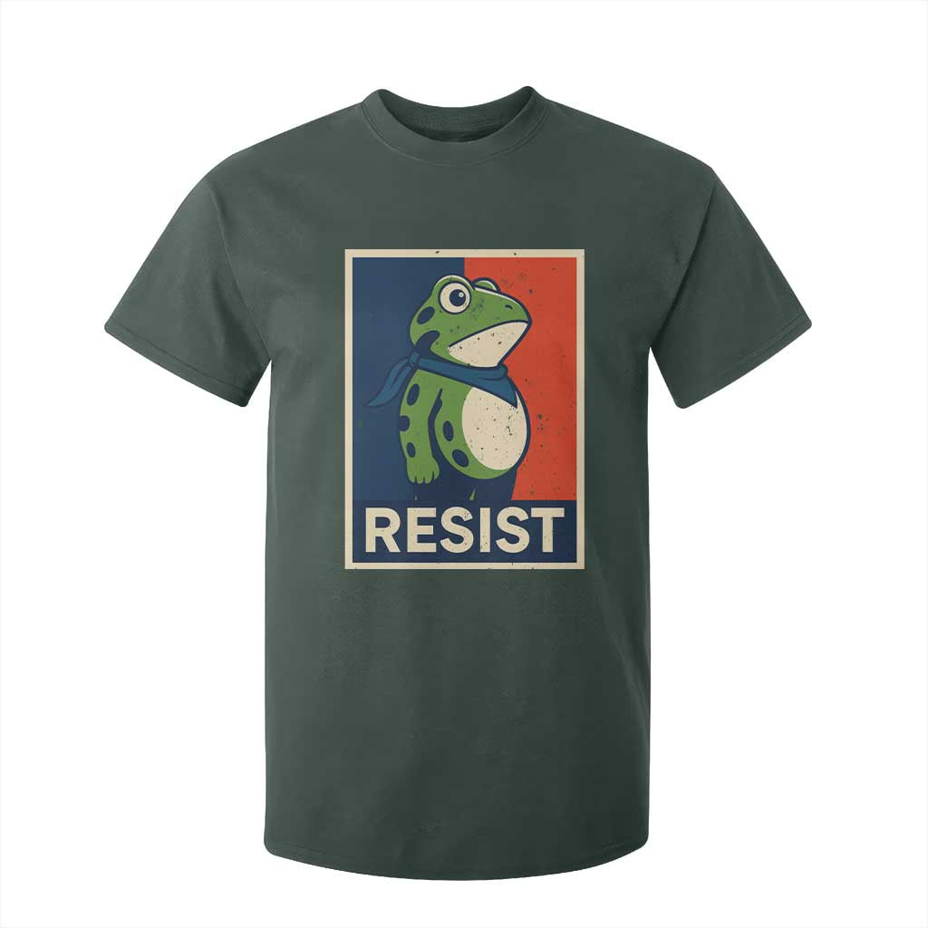 Portland 2025 Protest T Shirt For Kid Frog Resist Against Pepper Spray TS02 Dark Forest Green Print Your Wear