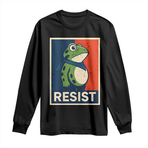 Portland 2025 Protest Long Sleeve Shirt Frog Resist Against Pepper Spray TS02 Black Print Your Wear