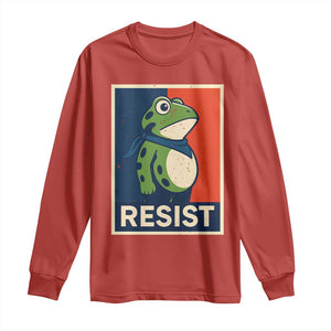 Portland 2025 Protest Long Sleeve Shirt Frog Resist Against Pepper Spray TS02 Red Print Your Wear