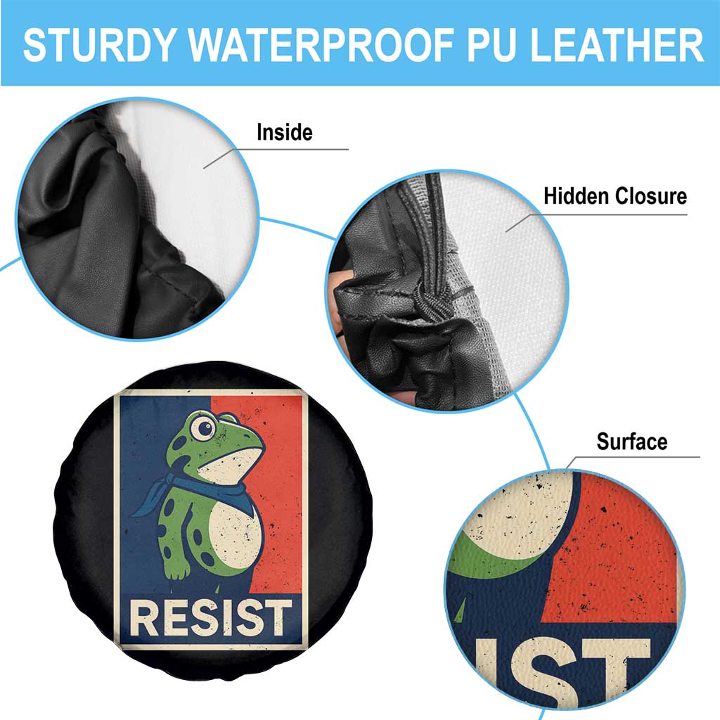 Portland 2025 Protest Spare Tire Cover Frog Resist Against Pepper Spray TS02 Print Your Wear
