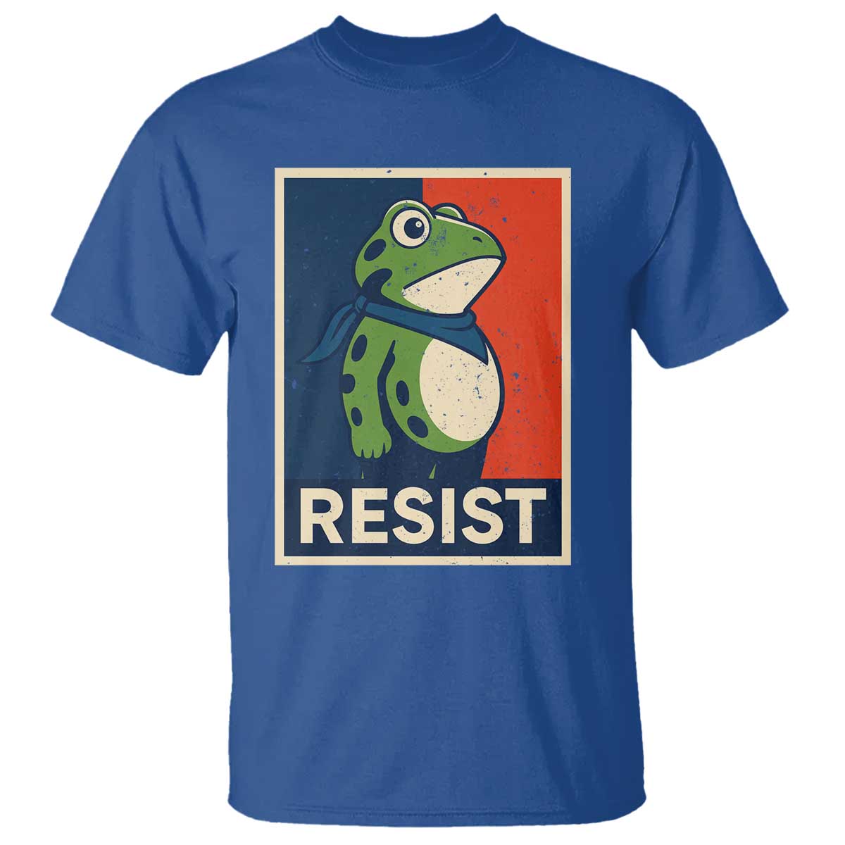 Portland 2025 Protest T Shirt Frog Resist Against Pepper Spray TS02 Royal Blue Print Your Wear