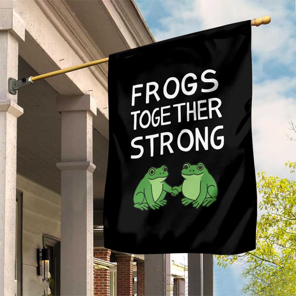 Frogs Together Strong Garden Flag Free Portland Oregon Unity Meme TS02 Print Your Wear