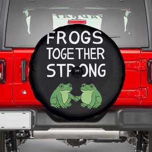 Frogs Together Strong Spare Tire Cover Free Portland Oregon Unity Meme TS02 Black Print Your Wear