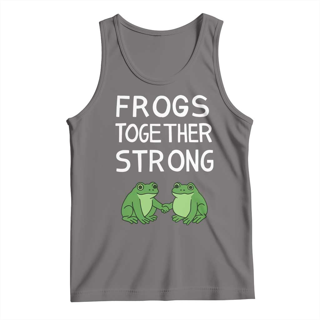 Frogs Together Strong Tank Top Free Portland Oregon Unity Meme TS02 Deep Heather Print Your Wear