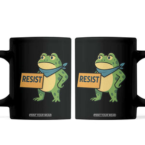 Retro Frog Resist Coffee Mug Free Portland Oregon Funny Cartoon Graphic TS02 Black Print Your Wear