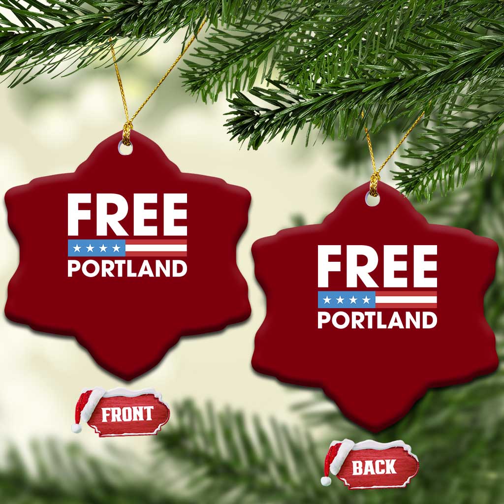 Free Portland Patriotic Ceramic Ornament Bold Political Statement American Flag TS02 Print Your Wear