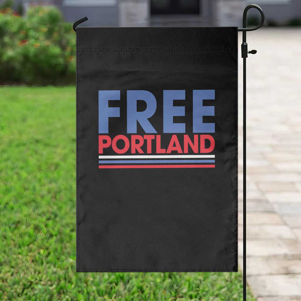 Free Portland Bold Patriotic Garden Flag Red White and Blue Protest Statement TS02 Print Your Wear