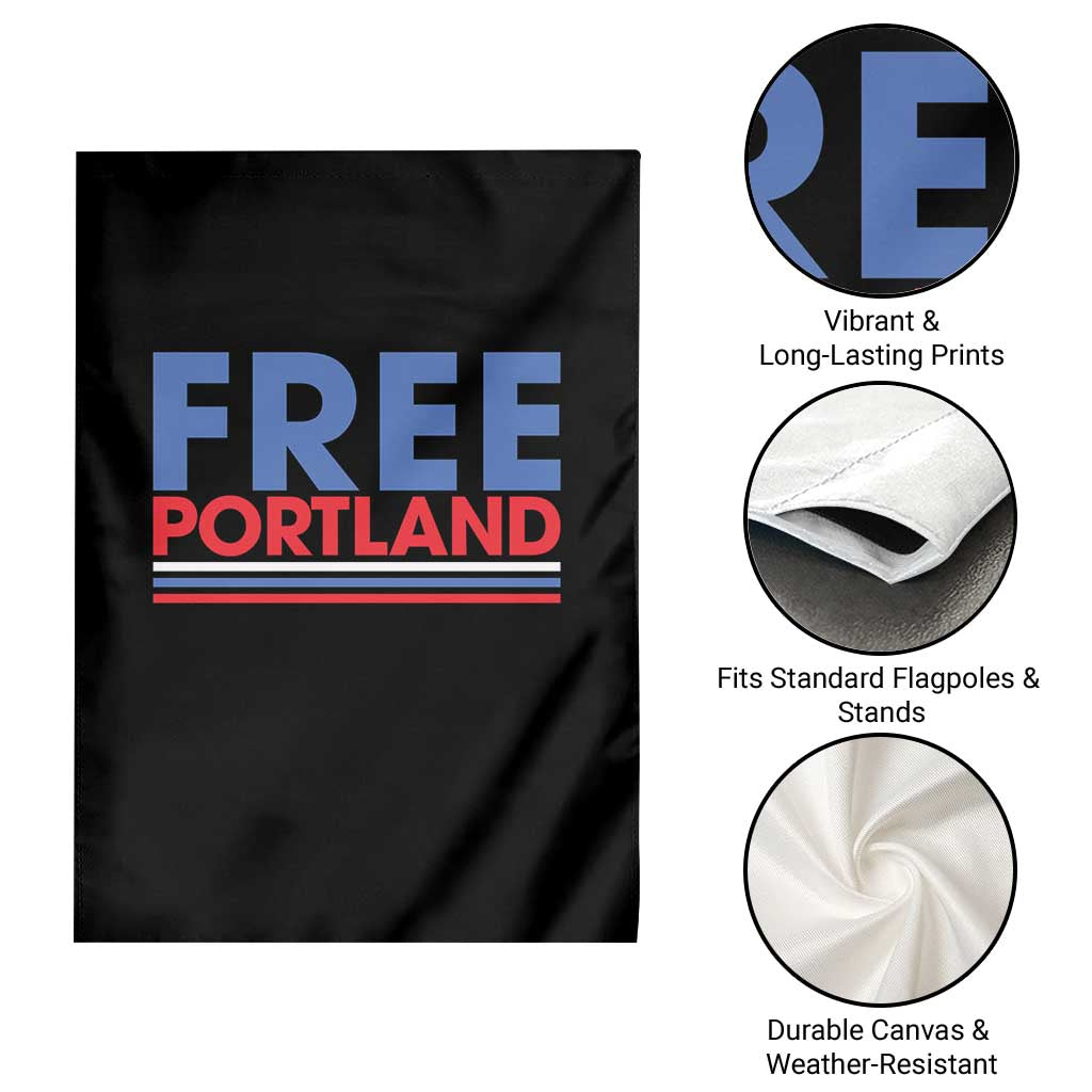 Free Portland Bold Patriotic Garden Flag Red White and Blue Protest Statement TS02 Print Your Wear