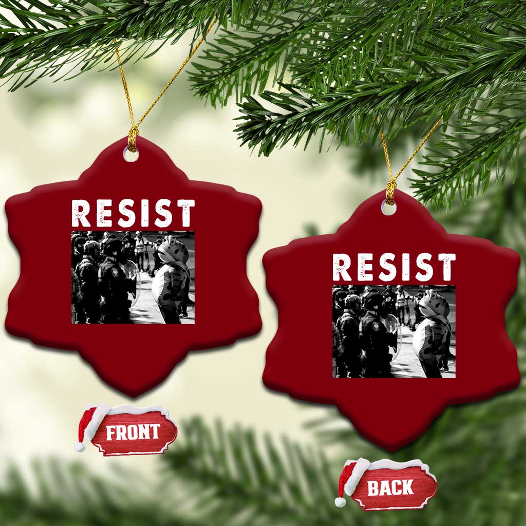 Portland Resist Frog Ceramic Ornament Oregon Iconic Frogs Photo Protest Moment TS02 Print Your Wear