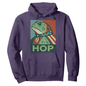 Hop Patriotic Frog Hoodie Resist Protest Poster Graphic TS02 Purple Print Your Wear