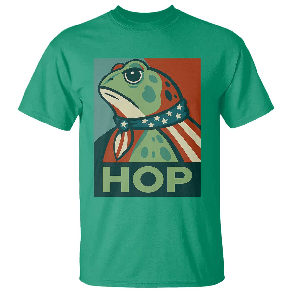 Hop Patriotic Frog T Shirt Resist Protest Poster Graphic TS02 Irish Green Print Your Wear