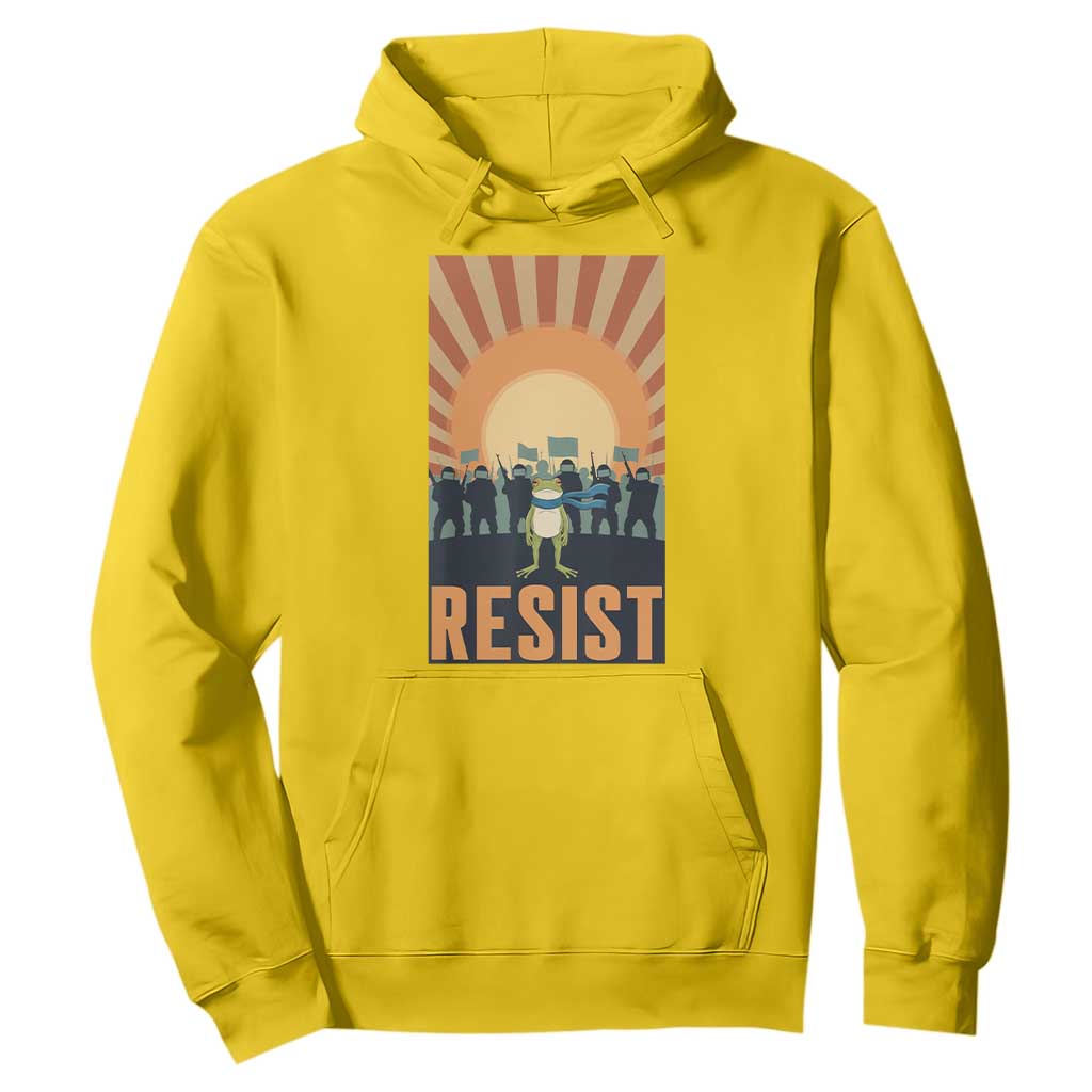 Frog Resist Hoodie Bold Protest Free Portland TS02 Daisy Print Your Wear