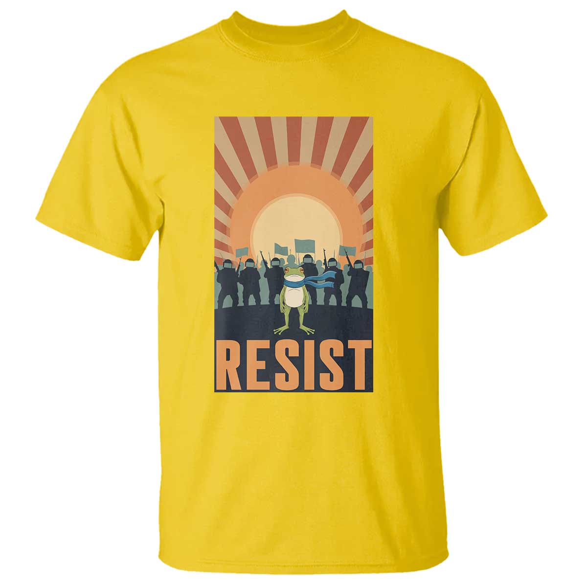 Frog Resist T Shirt Bold Protest Free Portland TS02 Daisy Print Your Wear