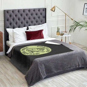 Portland Frog Brigade Throw Blanket Peace Frog Protest Badge TS02 Print Your Wear