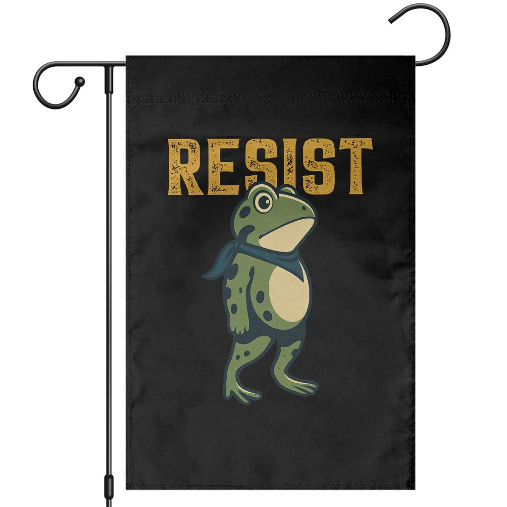 Resist Frog Protest Garden Flag Free Portland Political Satire TS02 Black Print Your Wear