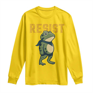 Resist Frog Protest Long Sleeve Shirt Free Portland Political Satire TS02 Daisy Print Your Wear