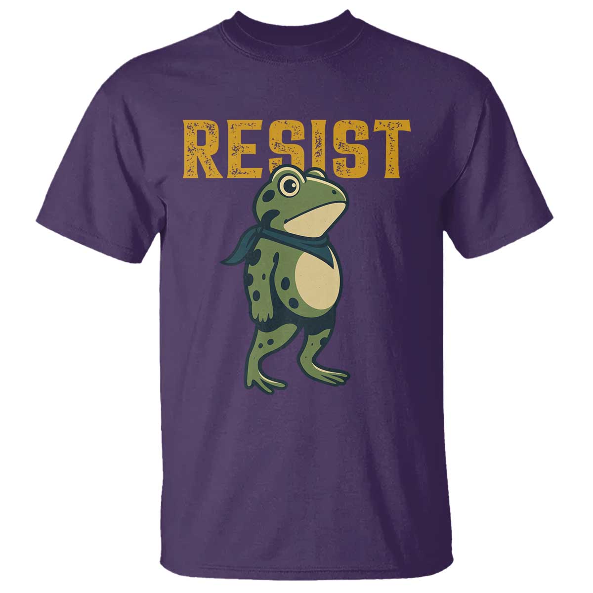 Resist Frog Protest T Shirt Free Portland Political Satire TS02 Purple Print Your Wear
