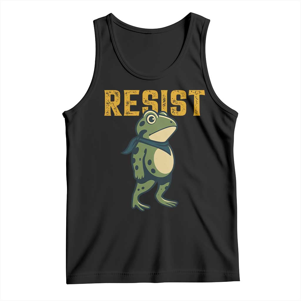 Resist Frog Protest Tank Top Free Portland Political Satire TS02 Black Print Your Wear