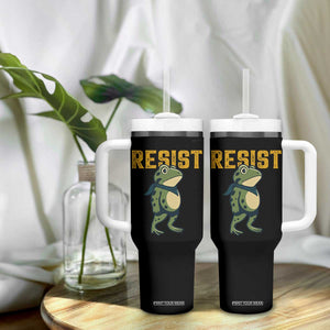 Resist Frog Protest Tumbler With Handle Free Portland Political Satire TS02 Print Your Wear