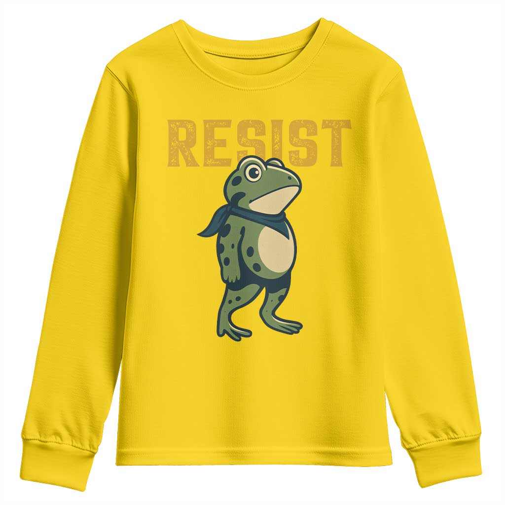 Resist Frog Protest Youth Sweatshirt Free Portland Political Satire TS02 Daisy Print Your Wear