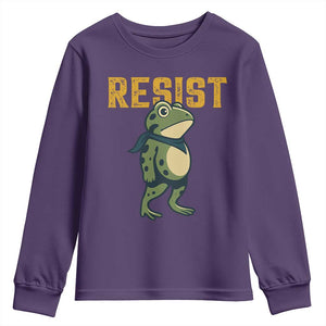 Resist Frog Protest Youth Sweatshirt Free Portland Political Satire TS02 Purple Print Your Wear