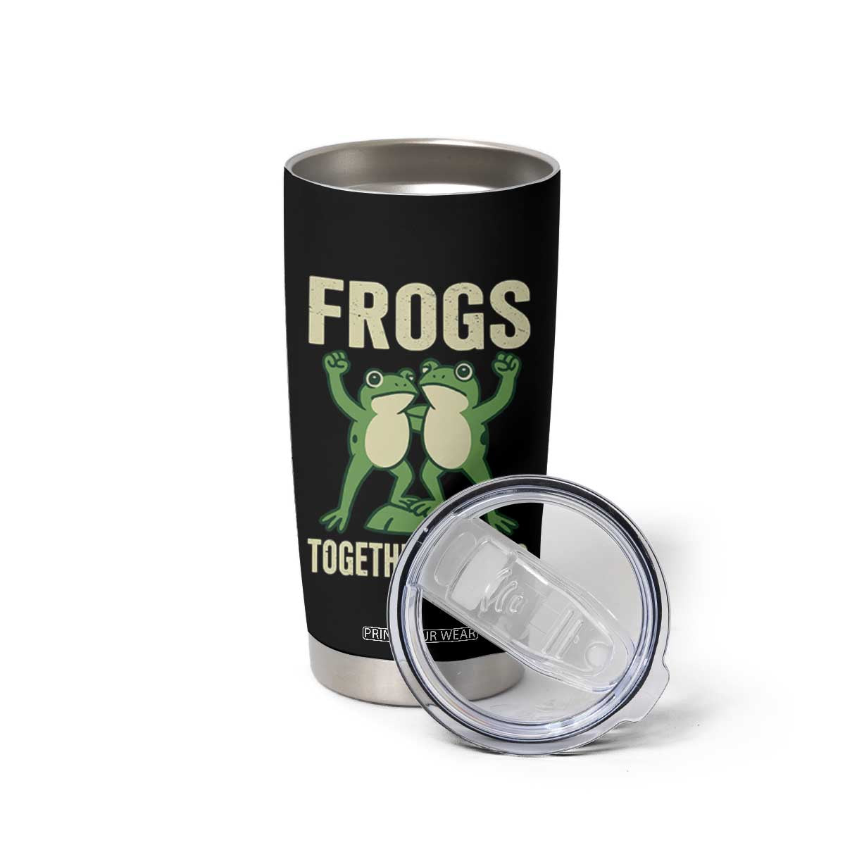 Frogs Together Strong Tumbler Cup Portland Frog Protest United We Ribbit TS02 Print Your Wear