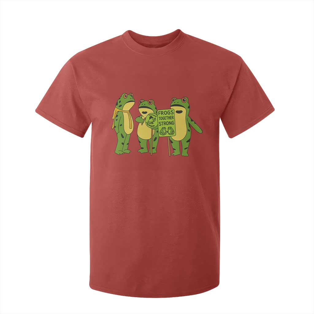 Frogs Together Strong T Shirt For Kid Portland Frog Resist Protest TS02 Red Print Your Wear