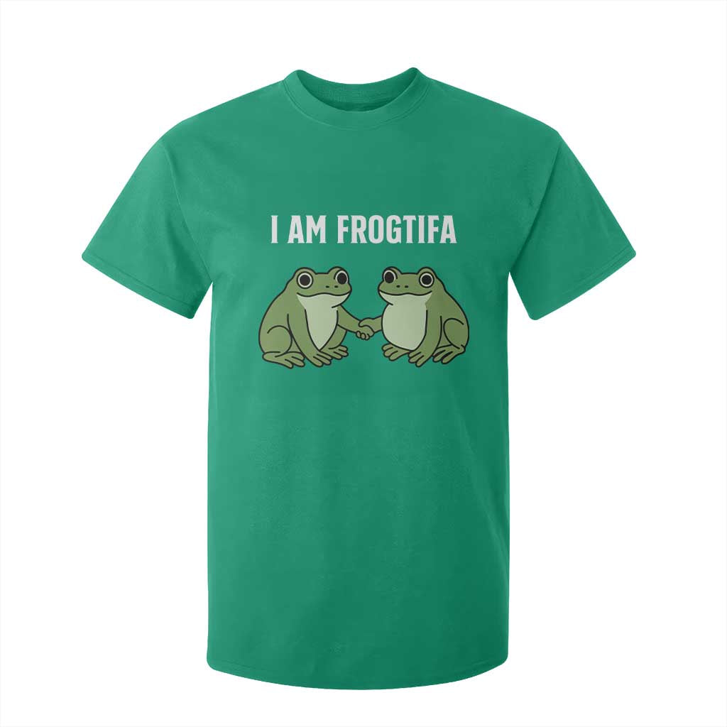 I Am Frogtifa T Shirt For Kid Portland Frog Resist Protest Handshake Frogs TS02 Irish Green Print Your Wear