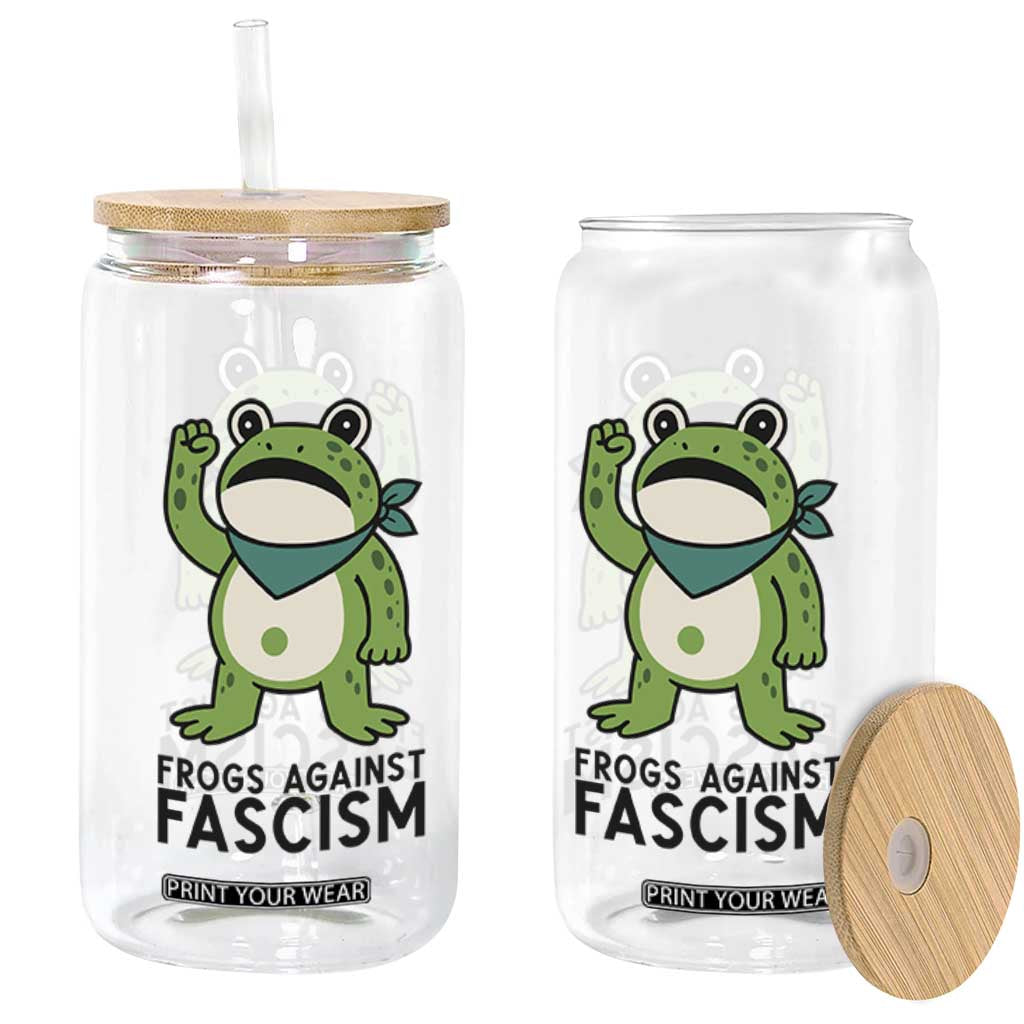 Frogs Against Fascism Glass Can Portland Resist Protest Antifascist TS02 Print Your Wear