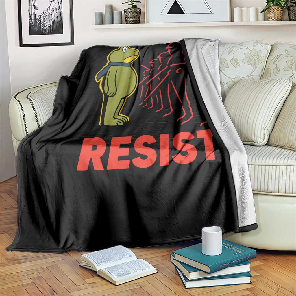 Frog Resist Throw Blanket Free Portland Political Satire TS02 Print Your Wear