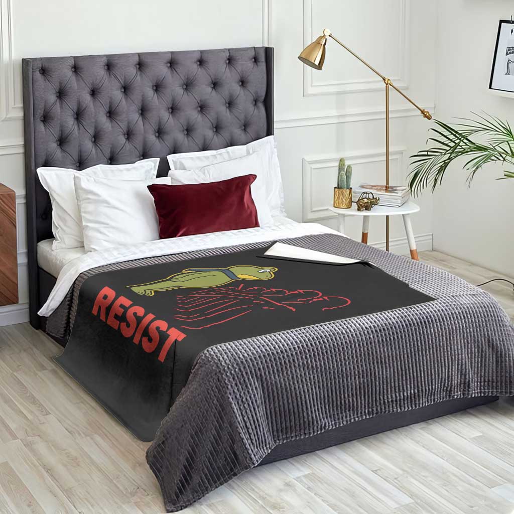 Frog Resist Throw Blanket Free Portland Political Satire TS02 Print Your Wear