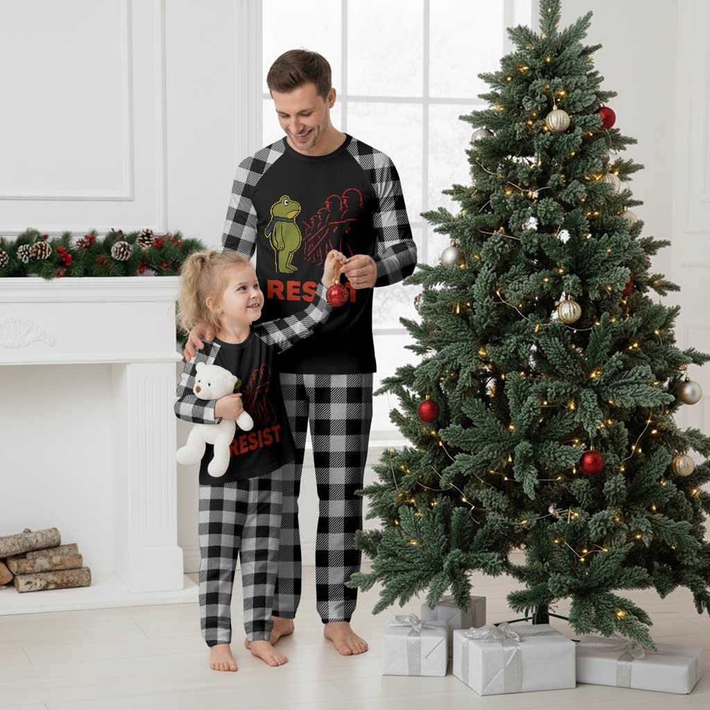 Frog Resist Plaid Pajama Set Free Portland Political Satire TS02 White Plaid Print Your Wear