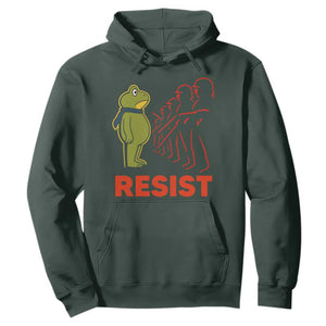 Frog Resist Hoodie Free Portland Political Satire TS02 Dark Forest Green Print Your Wear