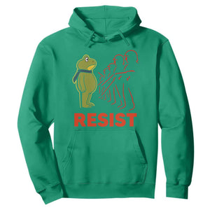 Frog Resist Hoodie Free Portland Political Satire TS02 Irish Green Print Your Wear