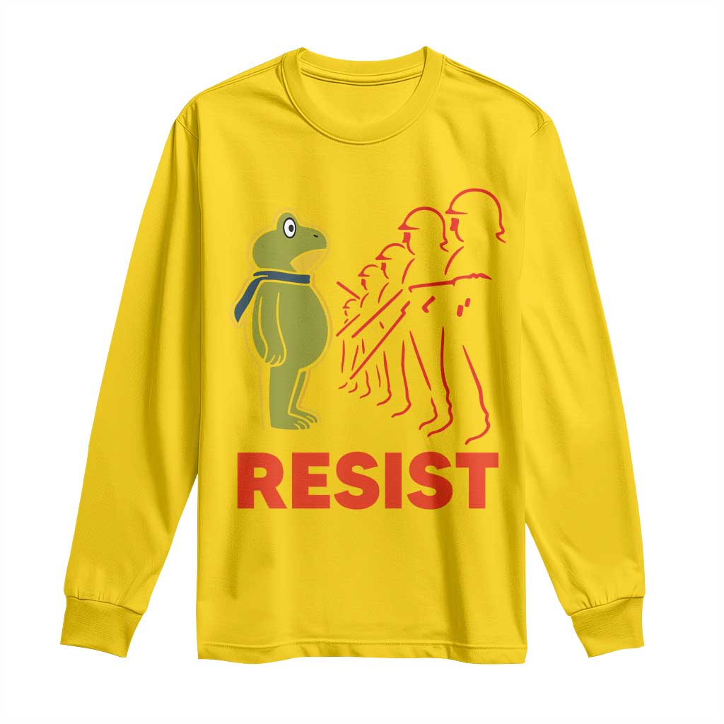 Frog Resist Long Sleeve Shirt Free Portland Political Satire TS02 Daisy Print Your Wear
