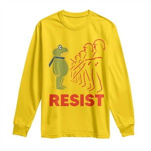 Frog Resist Long Sleeve Shirt Free Portland Political Satire TS02 Daisy Print Your Wear
